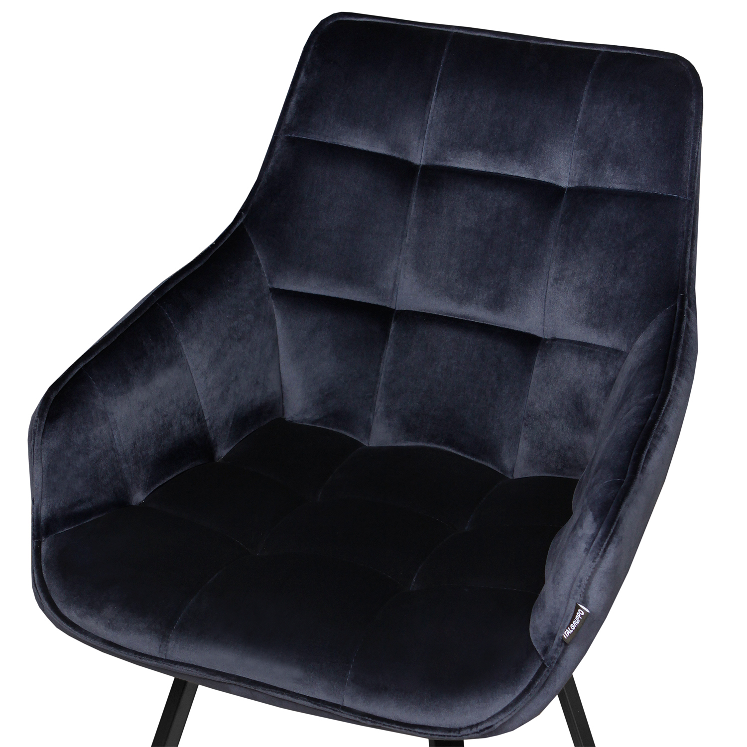 Кресло поворотное Emile цвет черный/синий