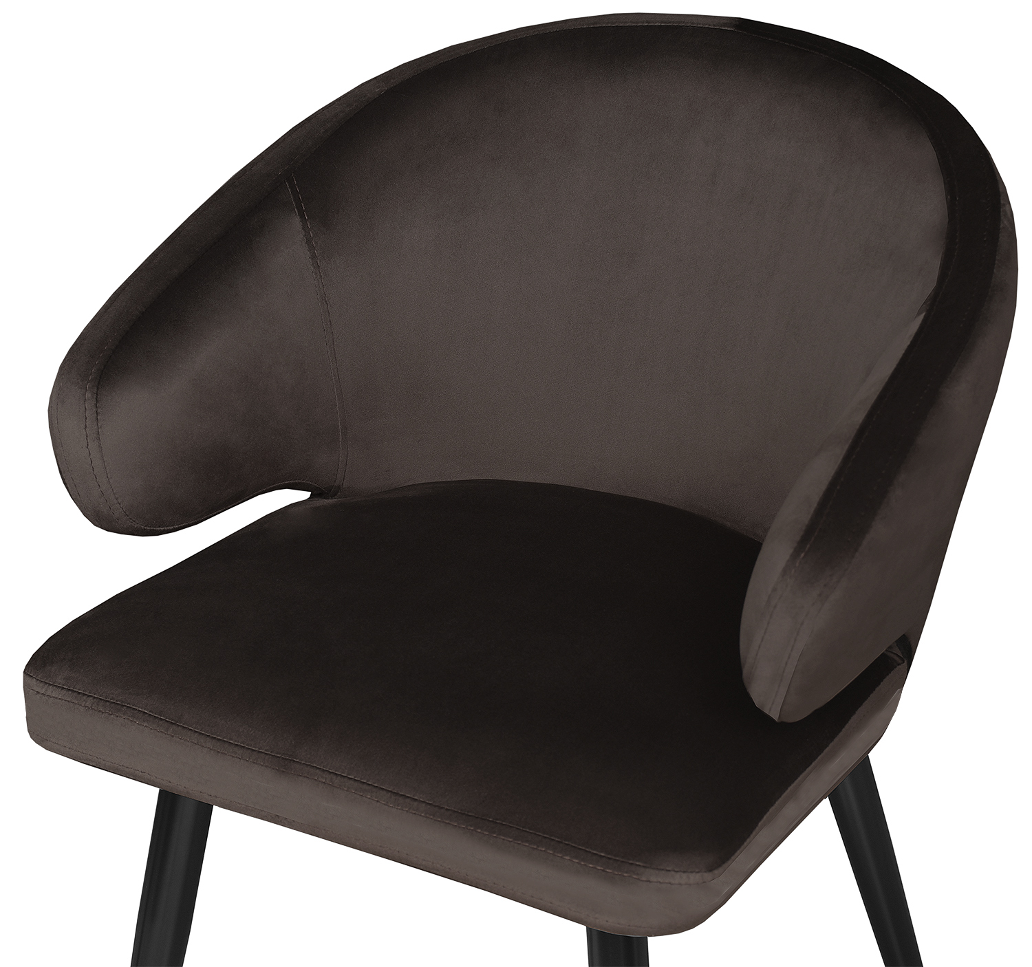 Кресло Federico цвет черный/кофе