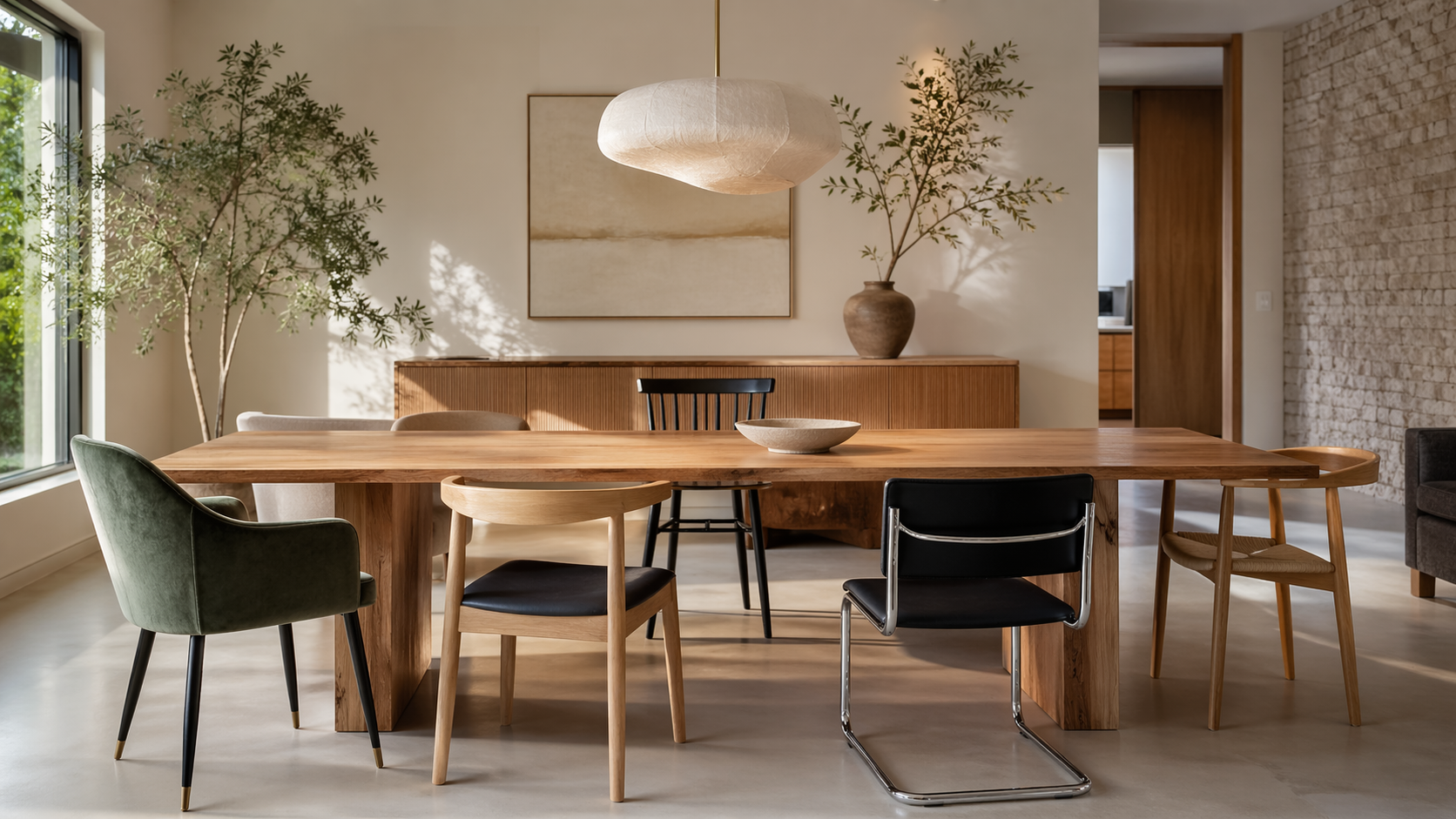 Нескучная обеденная зона: тренд Mix & Match («смешивай и сочетай») в выборе стола и стульев