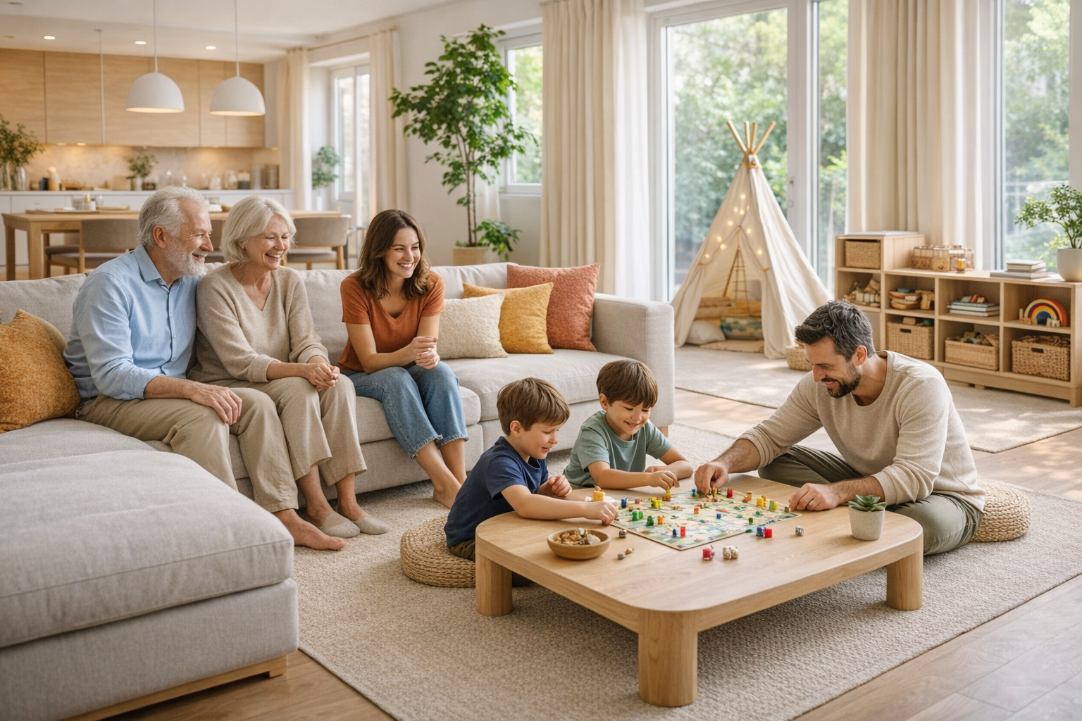 Дизайн для нескольких поколений: как создать комфортное пространство для семьи, где живут и дети, и родители